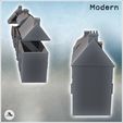3.jpg Set of four damaged modern buildings with large access door and destroyed roofs (35) - Modern WW2 WW1 World War Diaroma Wargaming RPG Mini Hobby