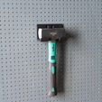 038.jpg STL-Datei Club Hammer 1000 Grams holder 038 I ENFORCE I for screws or peg board kostenlos・3D-Drucker-Modell zum herunterladen