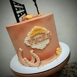 caballo-jineta-y-vallas-1.jpg Archivo STL Topper cake Caballo con jineta y vallas・Diseño de impresión en 3D para descargar