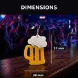 1000025289.jpg BEER MUG EARRINGS WITH FOAM | OKTOBERFEST & PARTY JEWELRY | STL FILE V3