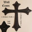 Gothic-Cross-Pic1.jpg Gothic Wall Cross & Necklace Amulet Medieval Celtic Decor