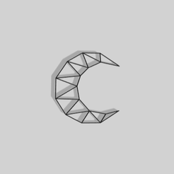 Gemoetric-Moon.png Geometric Moon Decoration - 2D Art