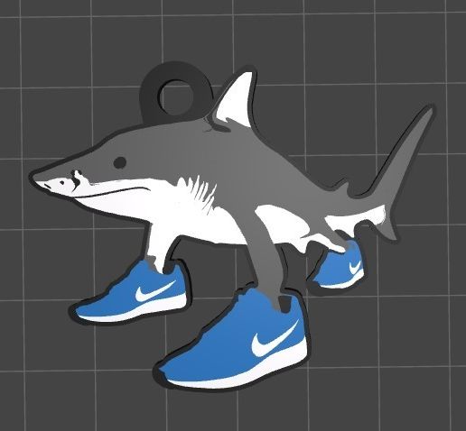 Tralalalero Tralala Key Ring 3D model