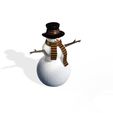 HH.jpg DOWNLOAD SNOWMAN 3D Model - Obj - FbX - 3d PRINTING - Christmas - Noel Christmas