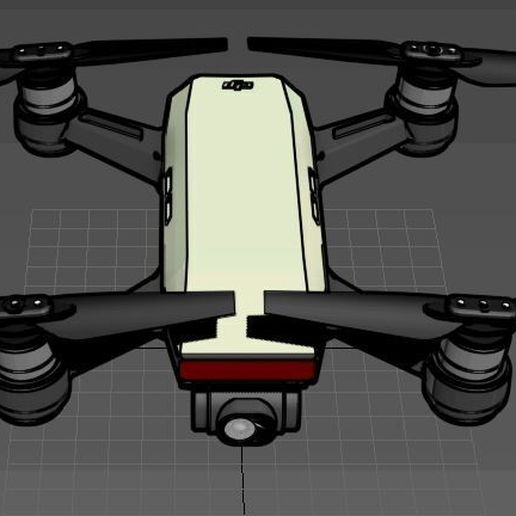 Download free STL file DJI Spark 3D model scale 1:1 • Object to 3D ...
