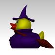 222.jpg RUBBER DUCK HALLOWEEN WITCH KACHUR STL