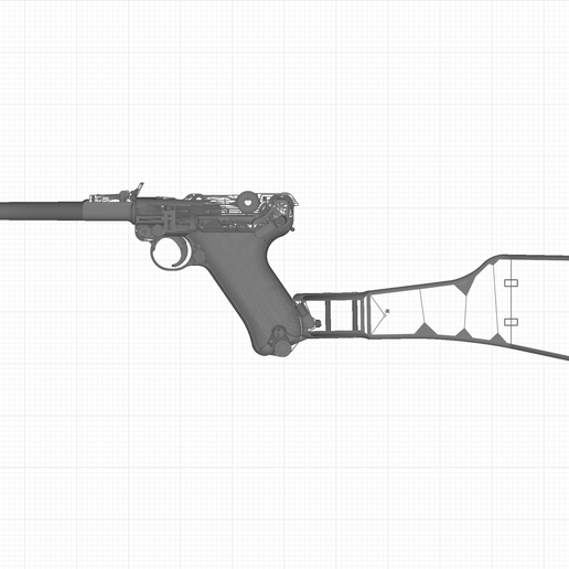 🧨 Artillery Luger Replica・ 3D File for 3D printing・Cults