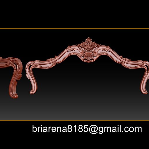 Bed 3D relief models STL Files used for CNC Router - 3D model önizlemesi