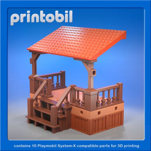 printobil_MysterionFrameWorkHousesPorch_Build.jpg PRINTOBIL MYSTERION - FRAMEWORK HOUSE PORCH PACK - SYSTEM-X BUILDING PACK - PLAYMOBIL COMPATIBLE DESIGNS FOR CUSTOMIZERS