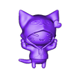 Cat.OBJ cat hooded keychain