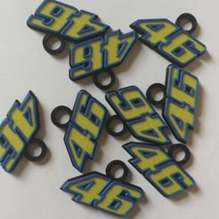 SCREEvNSHOT003.jpg Fichier STL gratuit Porte clef numero 46 pour les fan de MotoGP. Keychain 46 for Motogp fan.・Objet imprimable en 3D à télécharger