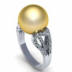 1.jpg STL file Pear Wedding Diamond Ring R208・3D print design to download