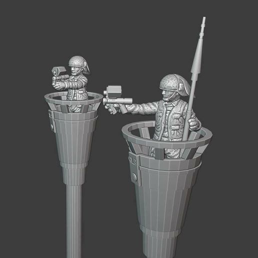Rebel Sentry Towers (star wars legion scale) - 3D model önizlemesi
