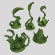untitled7.png Tendril Carnivorous Plant 28mm and 50mm Creature for RPGs  5 Piece Set
