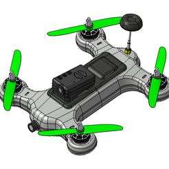 00.jpg Archivo STL Drone impreso en 3D 200mm x 200mm・Plan de impresora 3D para descargar, romain1330