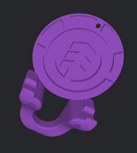 SKATEBOARD WALL MOUNT FOR SKATE ELEMENTS... Skateboard wall mount...CLASIC LOGO EASY PRINT PRINTING WITHOUT SUPPORTS