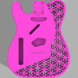 purple.png Benutzerdefinierte Fender Telecaster Blume des Lebens Design-Muster Linkshänder
