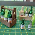 IMG_20210208_121535_1.jpg STL file Dollhouse: bottles and bottles carriers set・3D printing idea to download