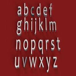 rendermin.jpg Archivo 3D Fuente CANDARA letras minúsculas 3D archivo STL・Modelo para descargar y imprimir en 3D