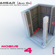 NAEcCH HANGAR [Apso On] 90 degree expansion pieces with top and column PROJECT MOBIUS 3D Printable Scifi Structures for Tabletop Gaming qg Scifi Structures for Gaming Vol 4 - bundle