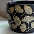 PXL_20230315_153357016.PORTRAIT~2.jpg Ginkgo leaf planter, elegant embossed design plant pot