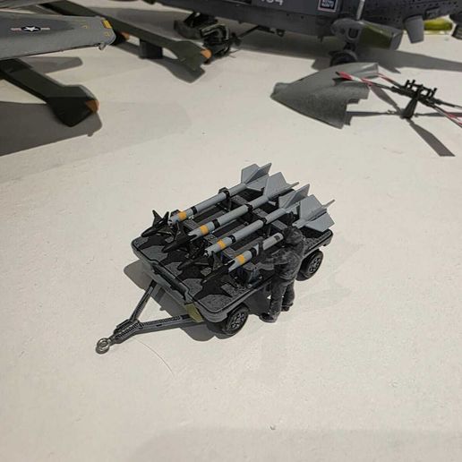 🌆 Missile Trolley Rack , Any Scale・ STL File for 3D printing・Cults