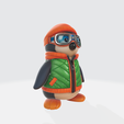 Adorable-Winter-Penguin-5.png Adorable Winter Penguin Figurine – 3D Printed Collectible with Goggles, Hat & Vest | Cute Animal