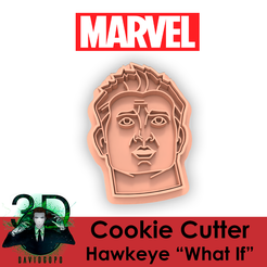 Marketing_HawkeyeUCM.png STL file HAWKEYE COOKIE CUTTER / MARVEL WHAT IF・3D printing template to download, DavidGoPo3D