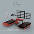 DANISH-COLLECTION-STUDIO-BED-Miniature-Furniture-5.png MINIATURE STUDIO BED, MINIATURE SINGLE BED, DOLLHOUSE BED, TINY BED