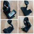 20230917_104855.jpg HEADPHONE STAND WITH PHONE STAND - Model 2 - 2 Versions