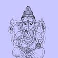 wire-frame.jpg STL file Ganesha・Model to download and 3D print