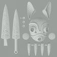 07.jpg Princess Mononoke San weapon, jewelry and accessories set, Phase One, Wave version. Anime, props, cosplay