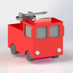 Untitled.jpg Fichier STL gratuit Mini camion de pompiers (pas besoin de colle)・Objet pour imprimante 3D à télécharger