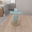 untitled.png 3D Decorative Cross Vase as 3D Stl File & Flower Vase, 3D Printing, Custom Cross, 3D Print File, Hand Cross, Cross Art, Decorative Vase