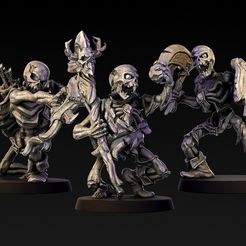 skeletal-clan-render.jpg Skeletal Clan Bundle Fantasy Miniatures: Frostgrave, Pathfinder, D&D