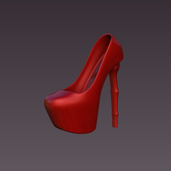 Captura-de-pantalla-1947.png STL file High heel shoe-Doll・3D printing model to download