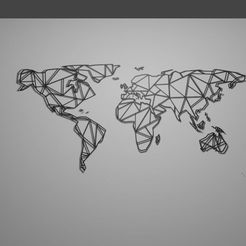 map 3.JPG 3D-Datei Geometric/design world map・3D-druckbare Vorlage zum herunterladen