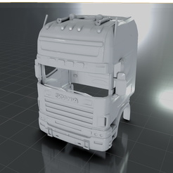 A.png Fichier STL CABINE DE CAMION SCANIA 164L・Objet pour impression 3D à télécharger