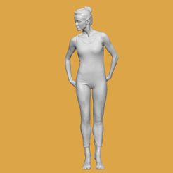 DOWNSIZEMINIS_woman_ballet116a.jpg STL file WOMAN BALLET DANCE FOR DIORAMA PEOPLE CHARACTER・3D print object to download