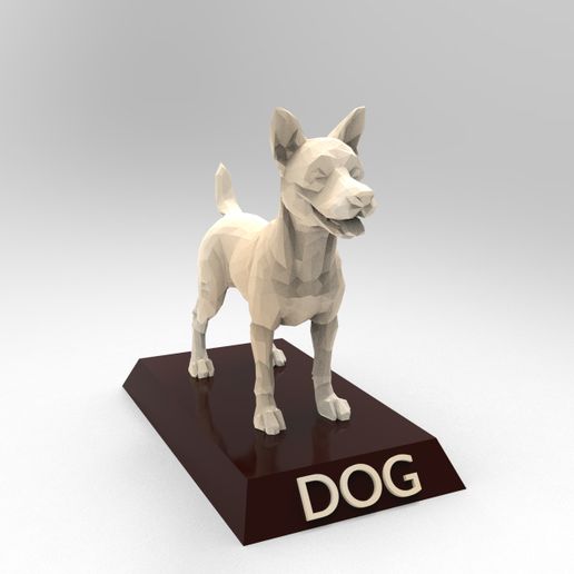 Dog Low Poly 3d Printing 3D model