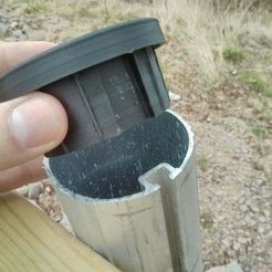 Fence_pole_cap_v03.jpg Free STL file Fence pole cap・3D printable model to download