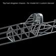 Top fuel dragster chassis - for model kit / custom diecast lati Top fuel dragster chassis - for model kit / custom diecast
