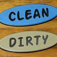 Clean-Dirty_Signs.jpg Dishwasher CLEAN-DIRTY sign