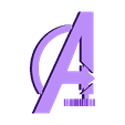 A, Avengers Logo.STL Avengers Rotating Logo