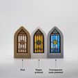 _1.1.jpg STL file Temple window with Zelda stained glass window - Candle Holder・3D print object to download