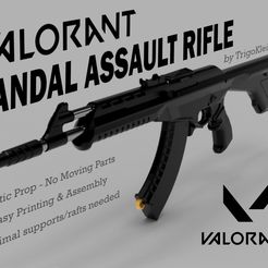 VandalFront.jpg Free STL file Valorant Vandal Assault Rifle・3D printing template to download
