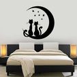 moon-cats.jpg Moon cats Love Wall art sticker