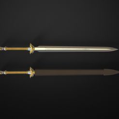 untitled.30.jpg 3D file Shield Hero Raphtalia Sword FULL set!・3D print design to download