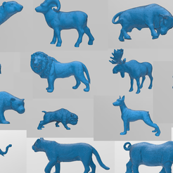 animal3dmodels.png Animal Kingdom STL Files- 26-Piece land Animal 3D model collection - 3D Print Your Way to a Wildlife Adventure