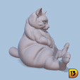 PHC05.png Phone Stand - Lazy Fat Cat